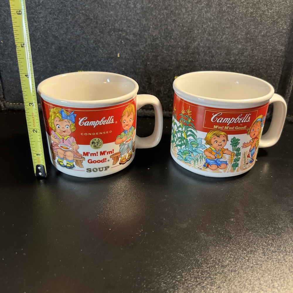 1999 Campbell's Homestyle M'm M'm Good Soup Bowl Mugs Westwood Vintage Set Of 2 - Picture 2 of 13